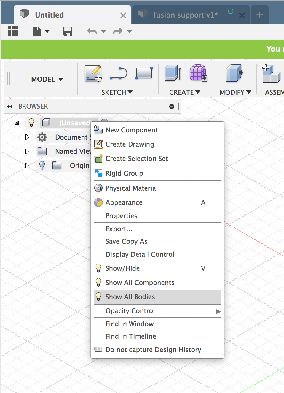 A Body Or Sketch Is Invisible In Fusion 360 Fusion 360