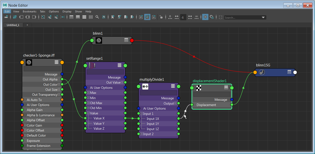 양수 및 음수 변위를 사용하여 Maya에서 변위 설정하기