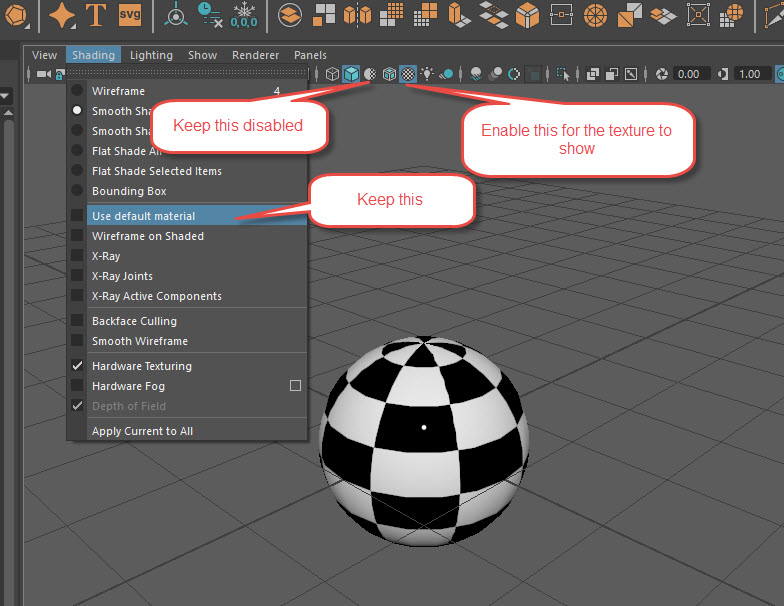 テクスチャが Maya のビューポートに表示されません Maya Autodesk Knowledge Network