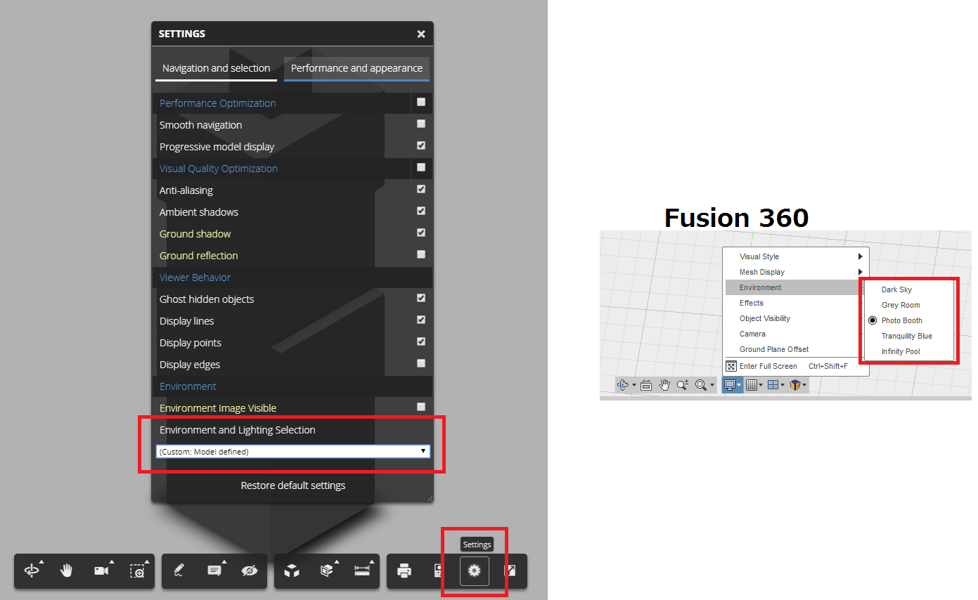 Fusion 360の環境設定をwebビューアの設定と同期させる方法 Fusion 360 Autodesk Knowledge Network