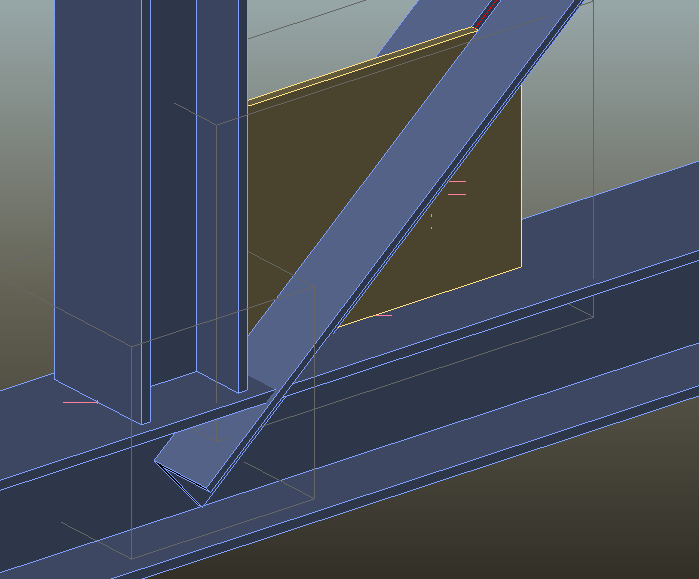 Advance Steel Definition of the Gusset plate to column and base plate