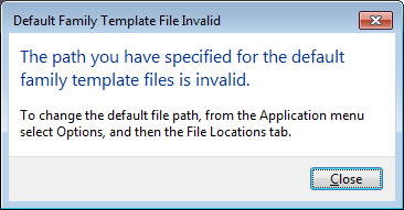 Revit Templates And Families Not Installed