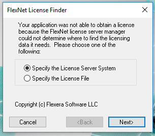 Flexnet License Finder Asks For License Server When Launching