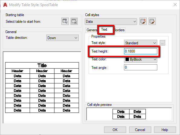 Comment Changer La Taille Du Texte D Une Table Spool Dans Camduct