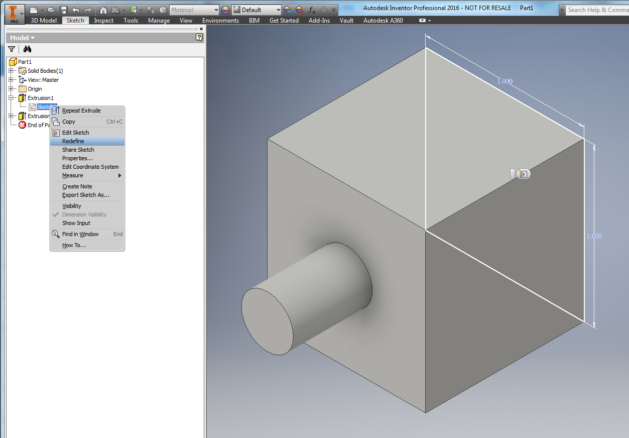 How To Redefine A Models Sketch Plane In Inventor Inventor