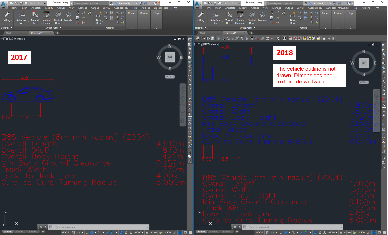 El diagrama de perfil del vehículo no se muestra correctamente en Seguimiento de vehículos