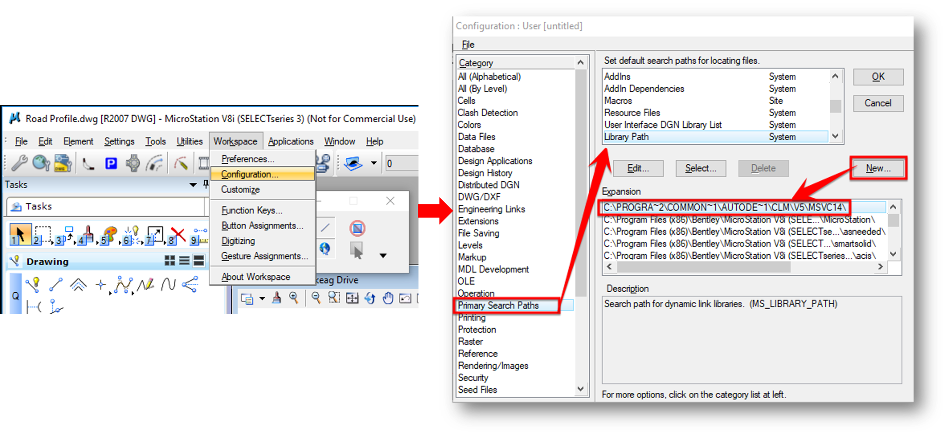 No se puede configurar Autodesk Vehicle Tracking con MicroStation