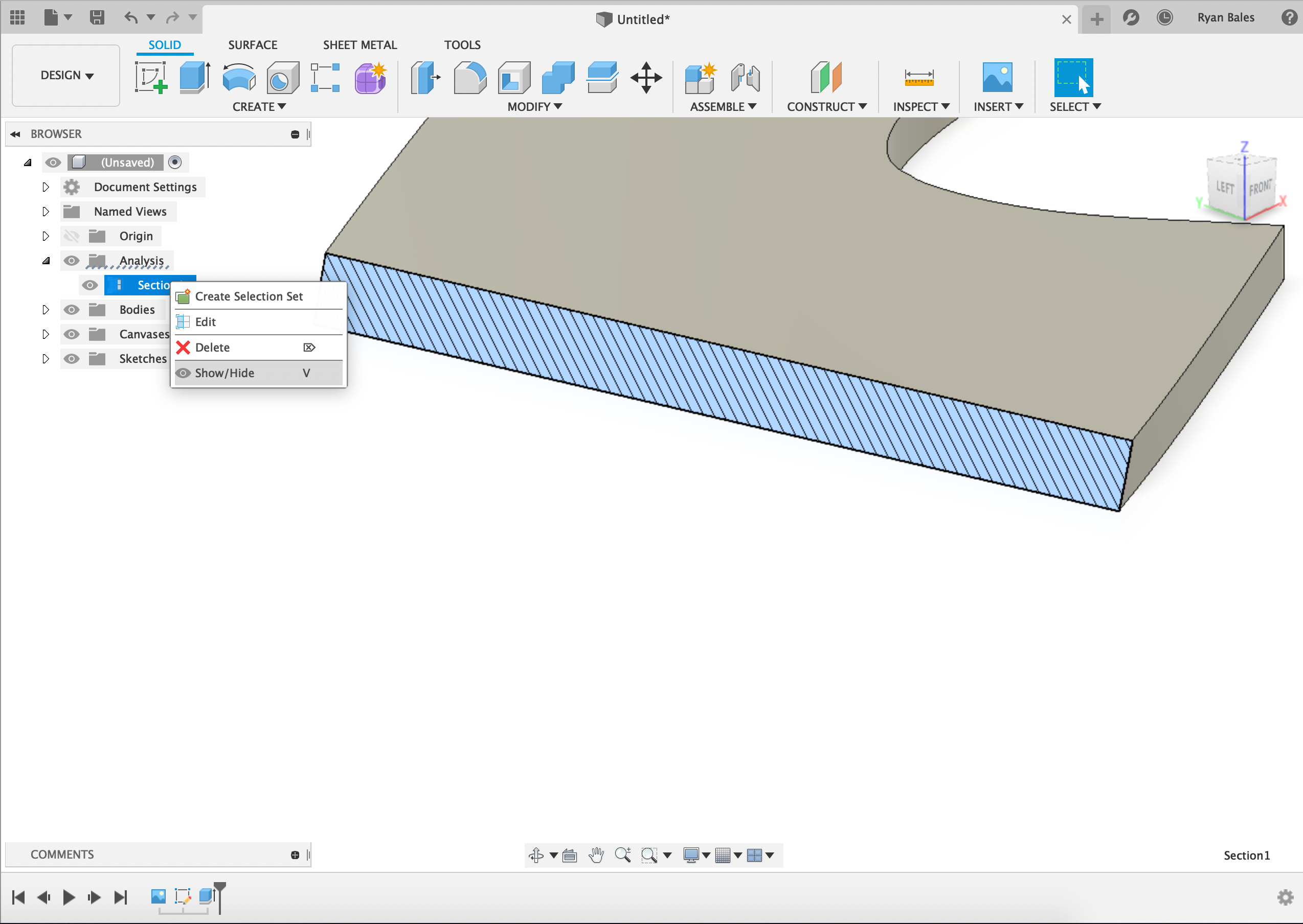 Fusion 360で断面解析を元に戻す 終了 またはオフにする方法 Fusion 360 Autodesk Knowledge Network