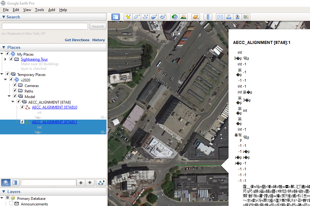 KML로 내보내면 Civil 3D에서 Google Earth에서 읽을 수 없는 속성 데이터를 생성할 수 있습니다