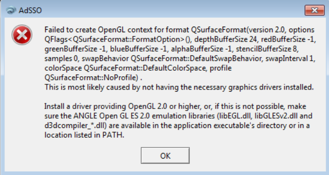 Failed To Create Opengl Context For Format Qsurfaceformat When