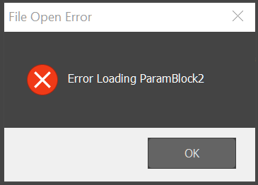 Lỗi: “Error Loading Paramblock2” khi load tệp Scene chứa Substance materials trong 3ds Max.