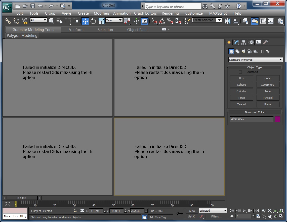 レンダリング後に3ds Maxビューポートに Direct3dの初期化に失敗しました というエラーが表示される 3ds Max Autodesk Knowledge Network