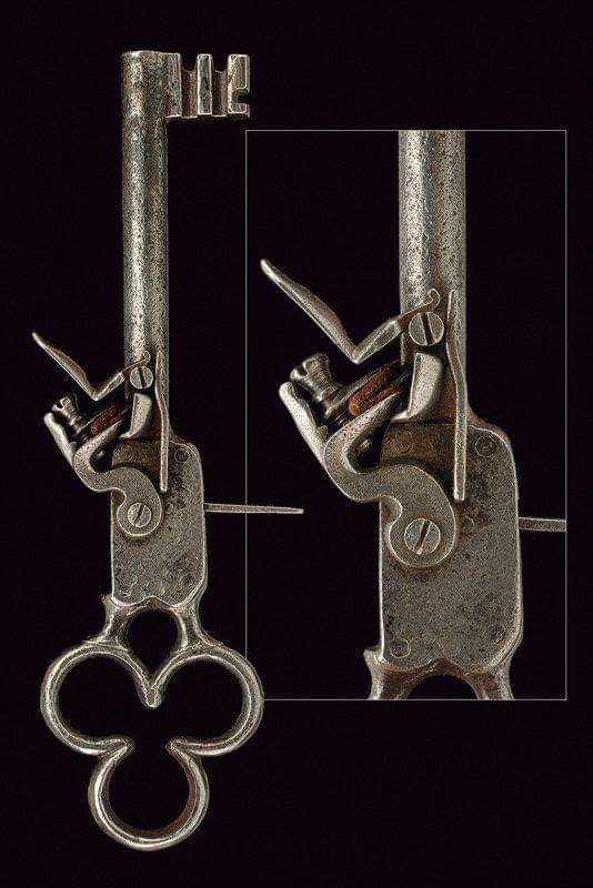 18th century jailer's flintlock key gun photo