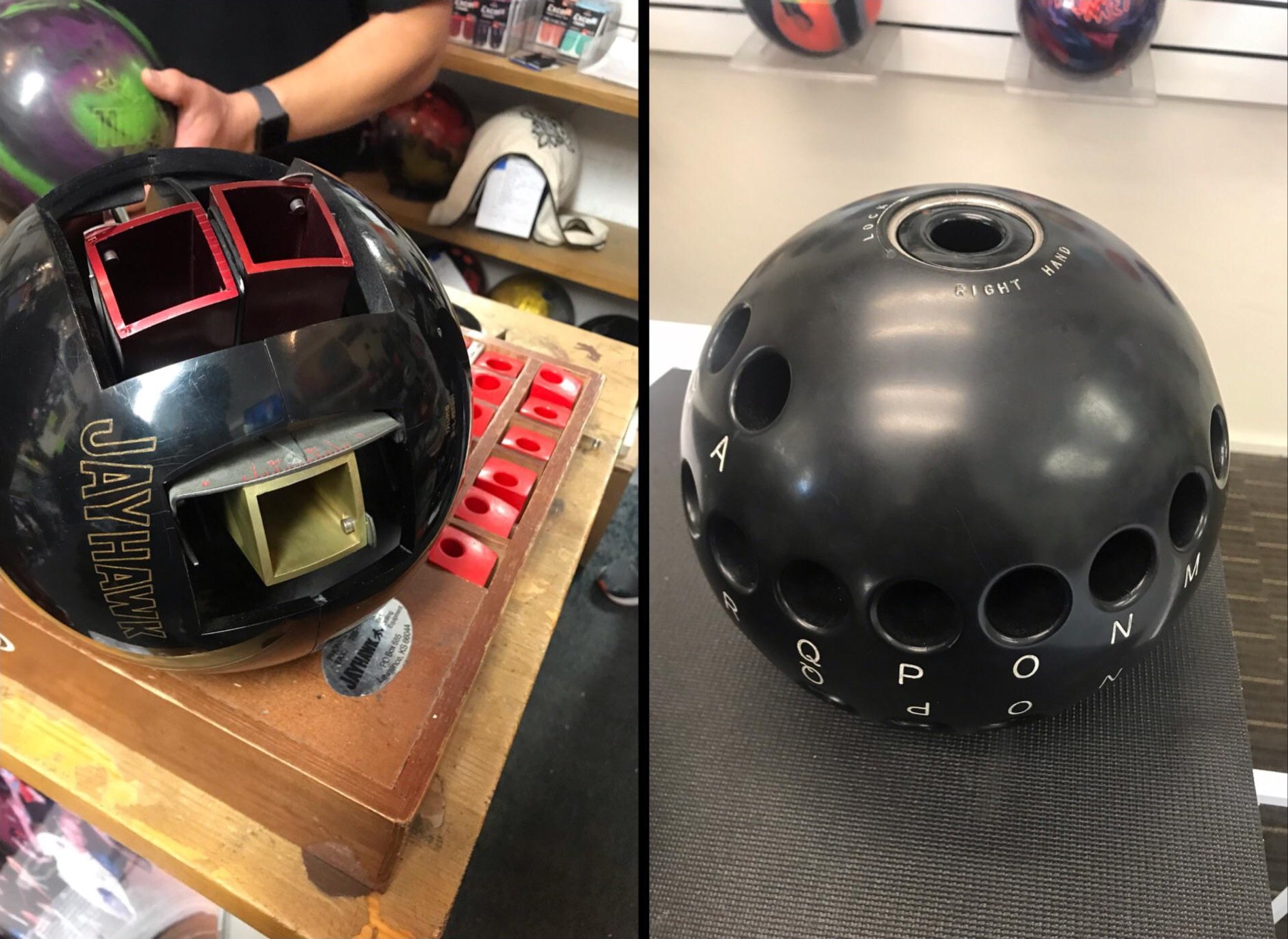 Custom bowling ball hand measurement tools photo