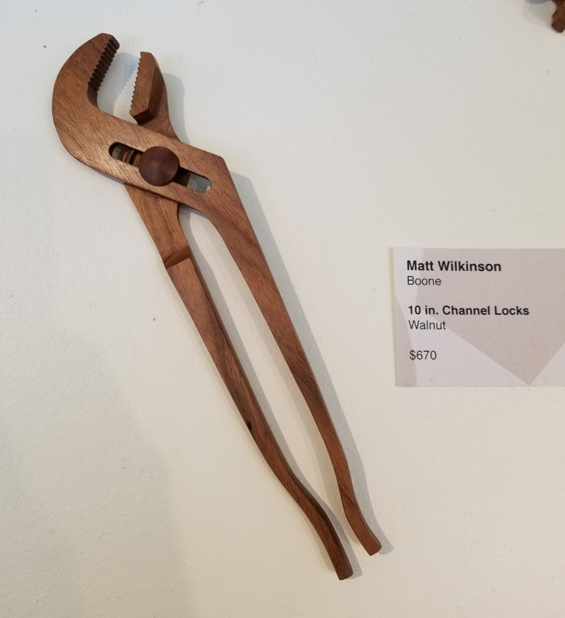 Hand carved wood power tool and hand tool art photos