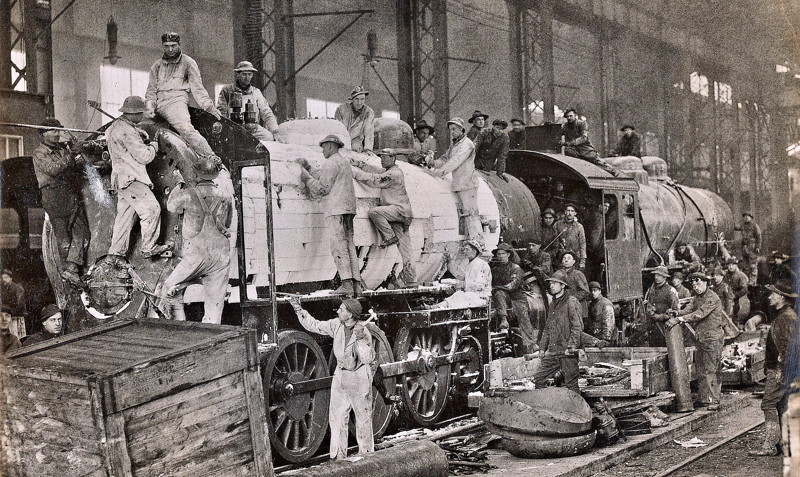 Vintage work crew photos