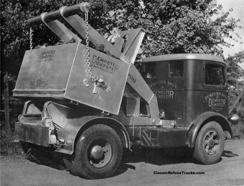 The 1935 DempsterDumpster, the first dumpster photos and patent
