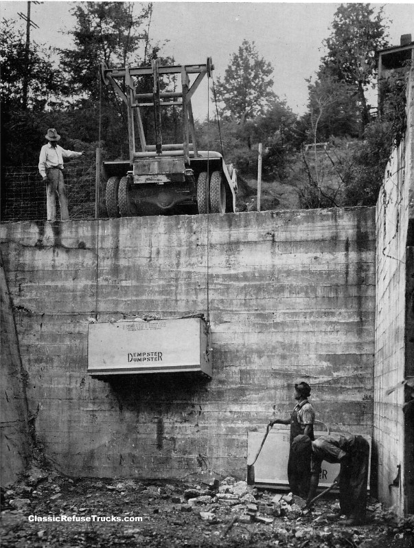 The 1935 DempsterDumpster, the first dumpster photos and patent