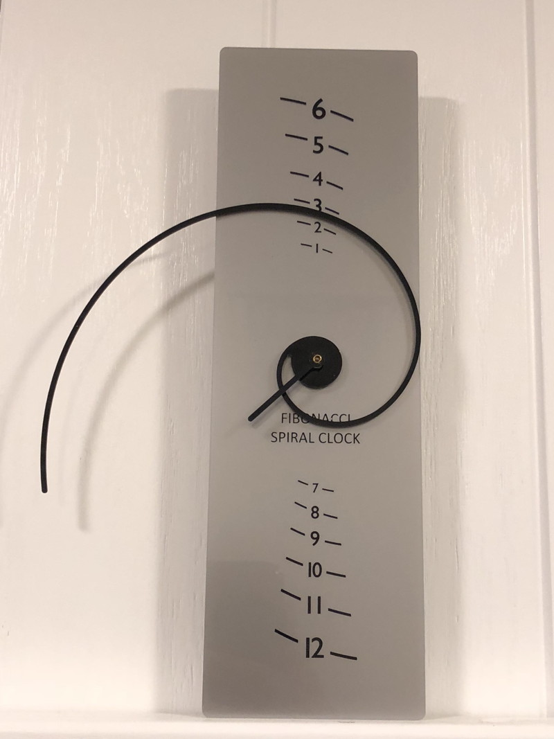 Fibonacci spiral clock photo