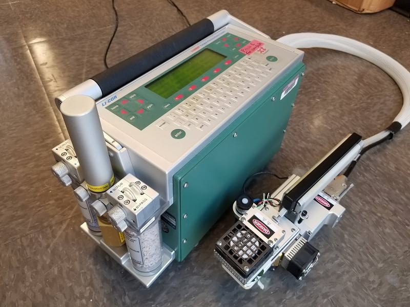 Portable photosynthesis measuring instrument photo