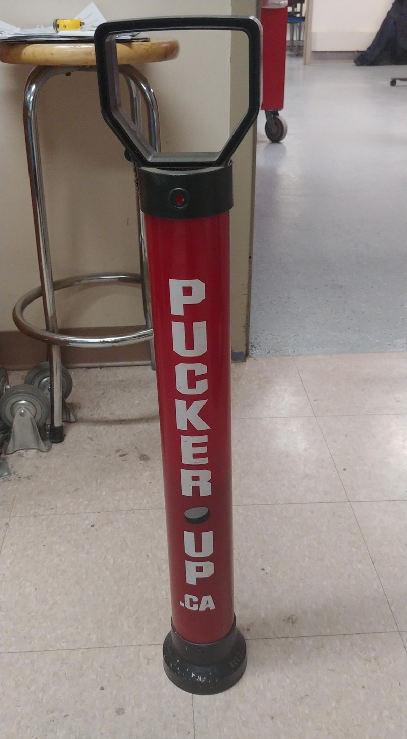 Hockey puck pickup tool - photo and video - HomemadeTools.net