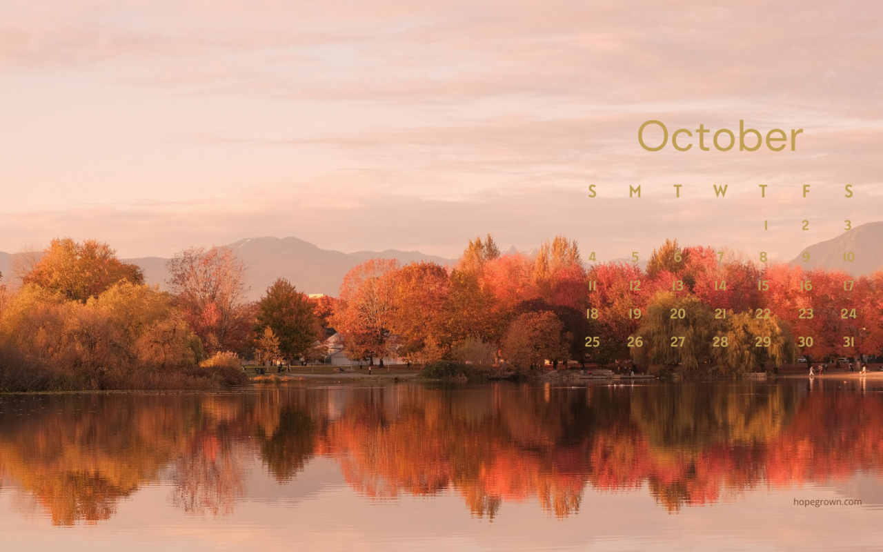 Free October 2026 Calendar Wallpapers: Nature-Inspired Designs