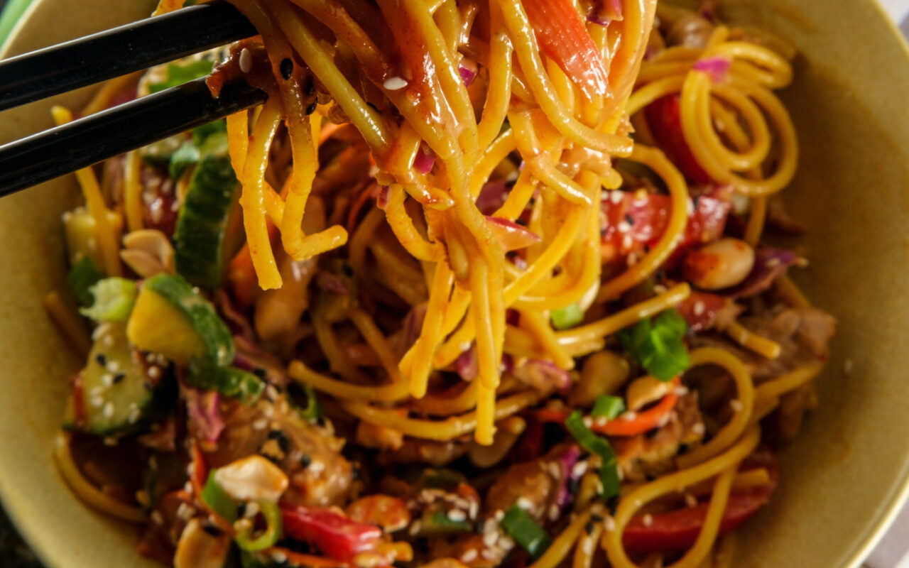 Hopegrown Recipe: Gut-Loving Miso Tahini Noodle Bowl