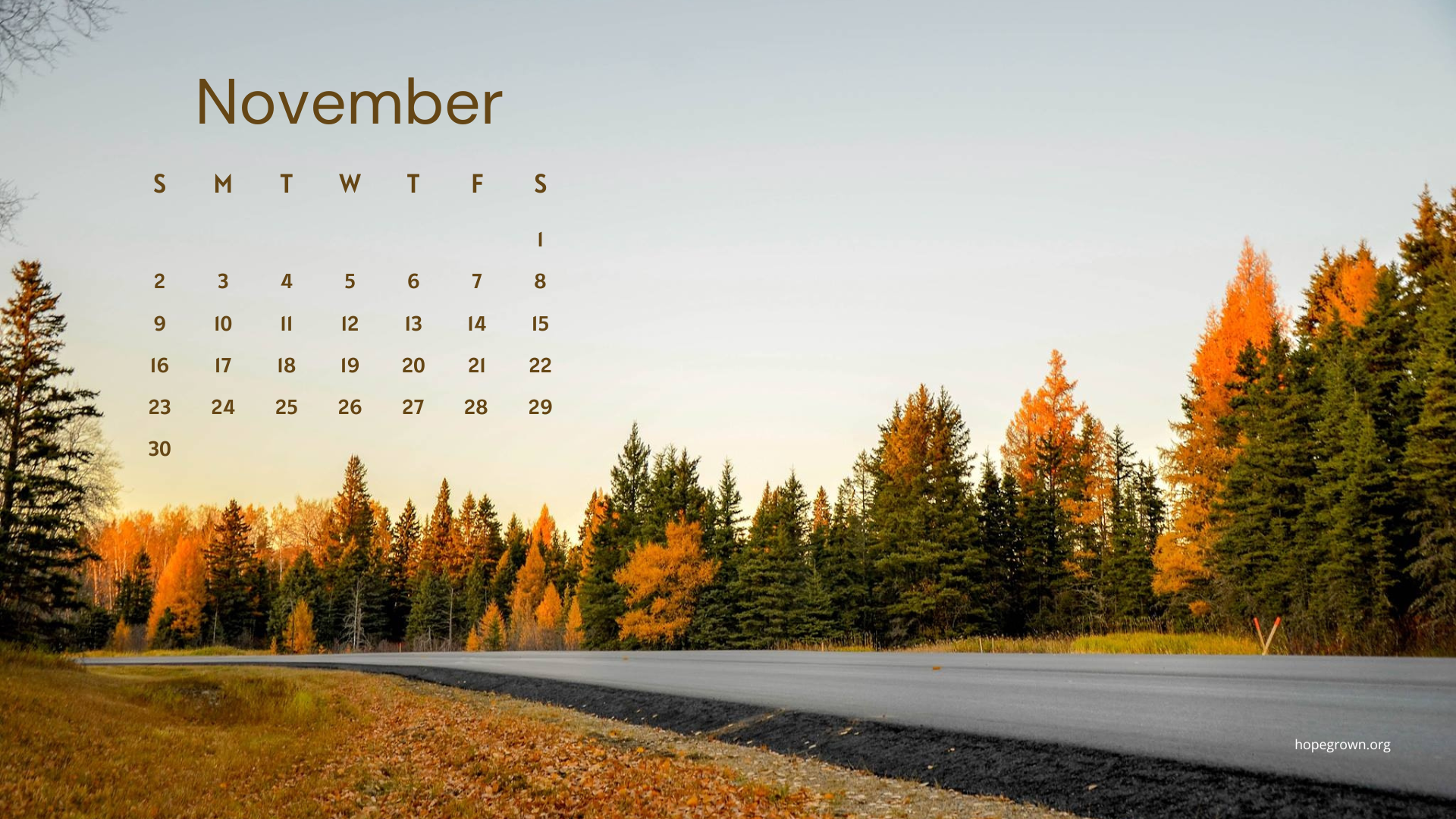 Click here to download November-free-desktop-wallpaper-open-road-dreams-2025-hopegrown.png