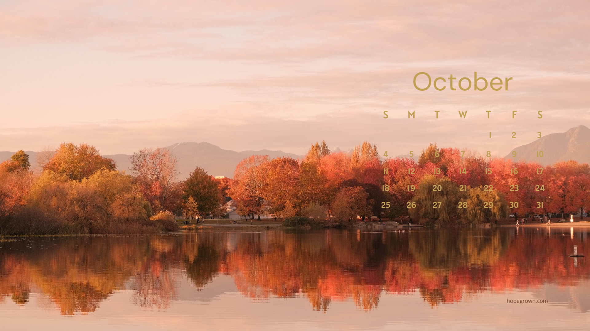 October-free-desktop-wallpaper-reflections-at-the-lake-2026-hopegrown.png