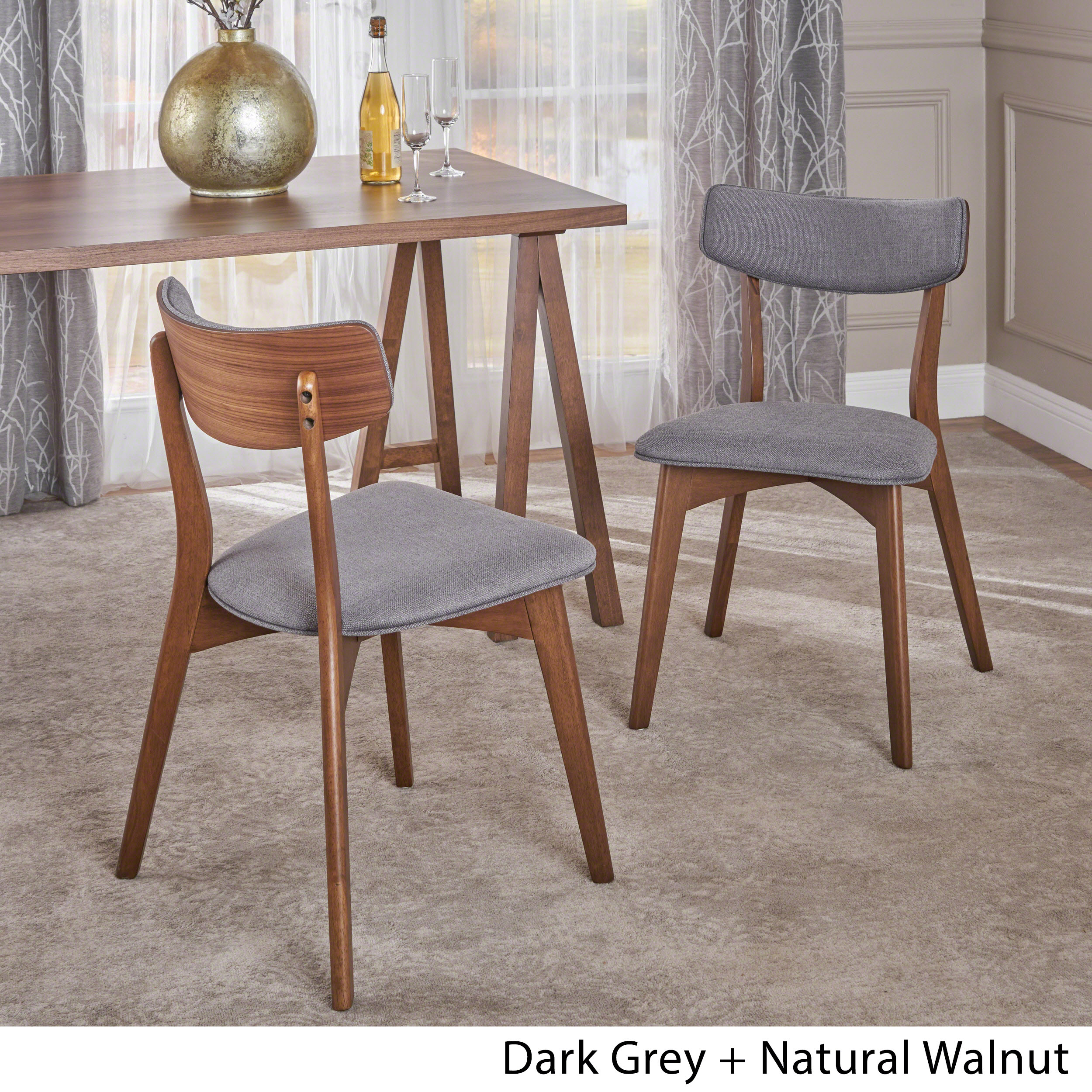 Molly Mid Century Modern Fabric Dining Chairs with Rubberwood Frame (Set of 10) Molly Mid Century Modern Fabric Dining Chairs with Rubberwood Frame (Set of 10)
