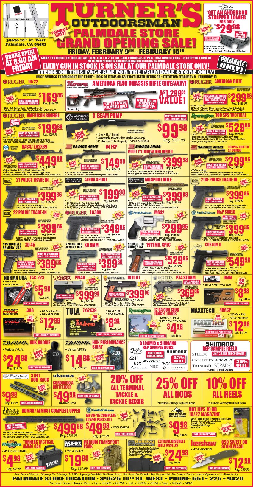 **IGNORE OVER** Turner's Palmdale Grand Opening Sale 2/9/18 2