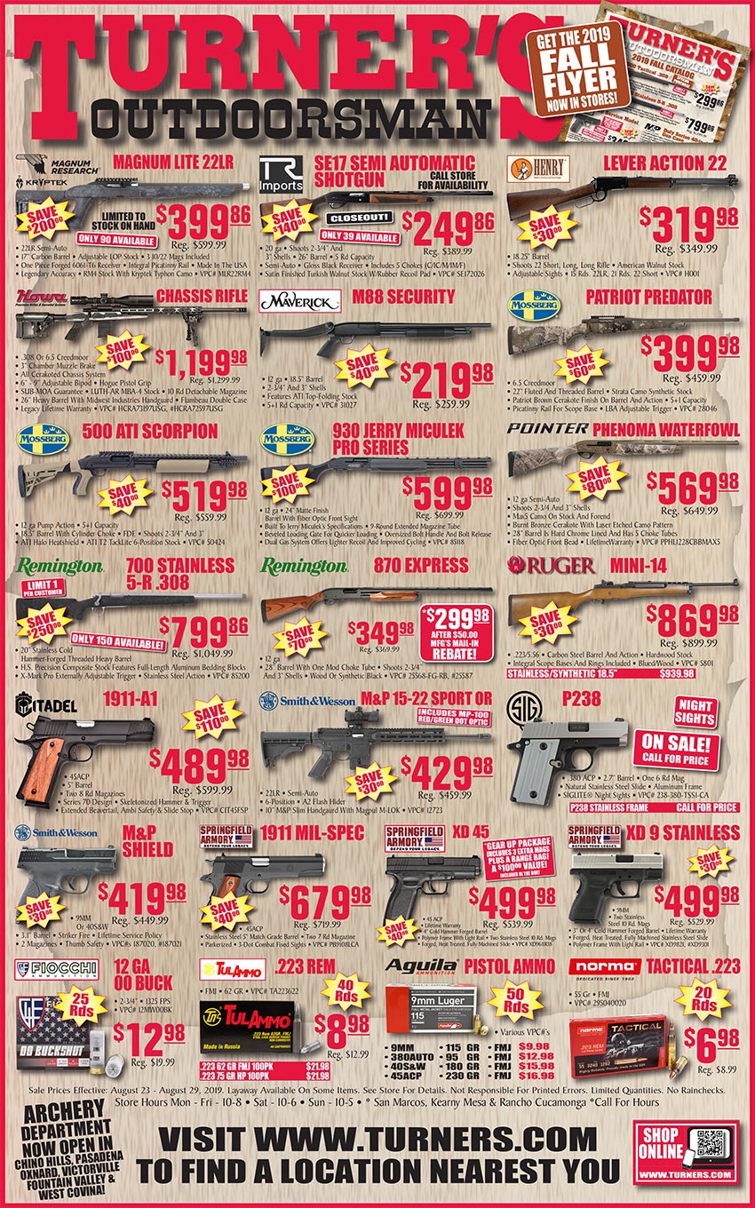 Turner's Hunt Ads August 23rd August 29th