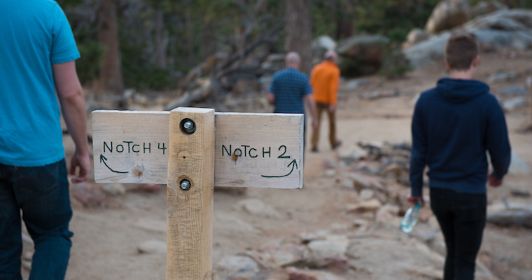 engineering team on a hike