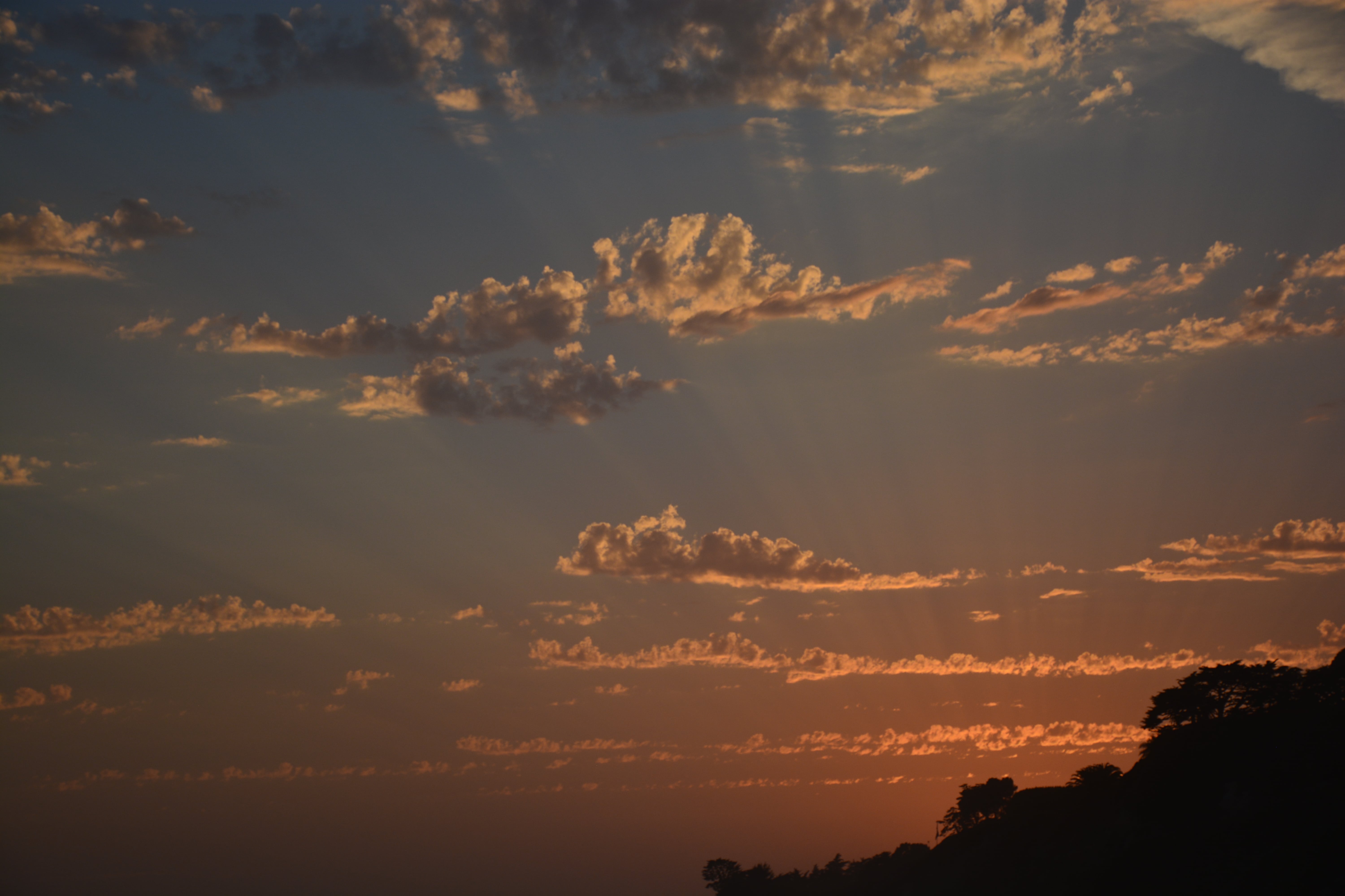 Sunset into the Clouds
