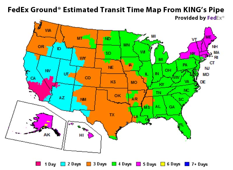 FedRd Ground Estimated Transit Time Map