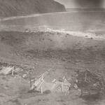 Vestiges of the hermit's encampment below Double Point, 1957. Abalone Point is in the near distance and beyond, Bolinas Point can be discerned. <span>© Richard Nielsen </span>
