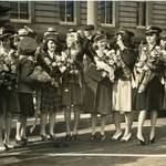 Women representing Marin as part of promotion of Greyhound commuter service, San Francisco, November 27, 1940 <span>© Anne T. Kent Room </span>