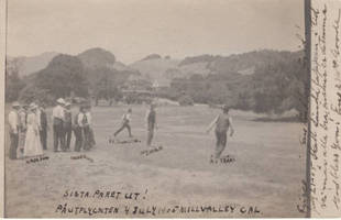 Swedish immigrants playing baseball in Mill Valley on the Fourth of July, 1905