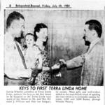 The O'Flynns move into Terra Linda; Daily Independent Journal, July 30, 1954 <span>© </span>