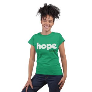 WOMEN’S LYMELIGHT GREEN HOPE T-SHIRT