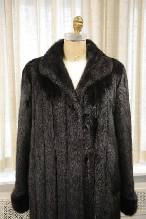 gorgeous black fur coat