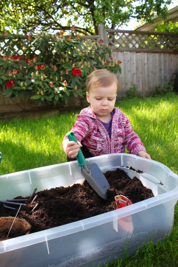 Gardening Sensory Bin - Mama.Papa.Bubba.