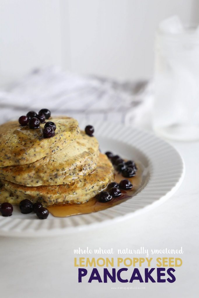 Whole Wheat Lemon Poppy Seed Pancakes Mama.Papa.Bubba.