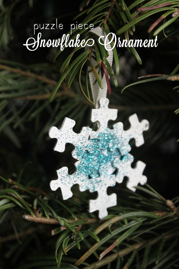 DIY Snowflake Glitter Ornaments - Made To Be A Momma