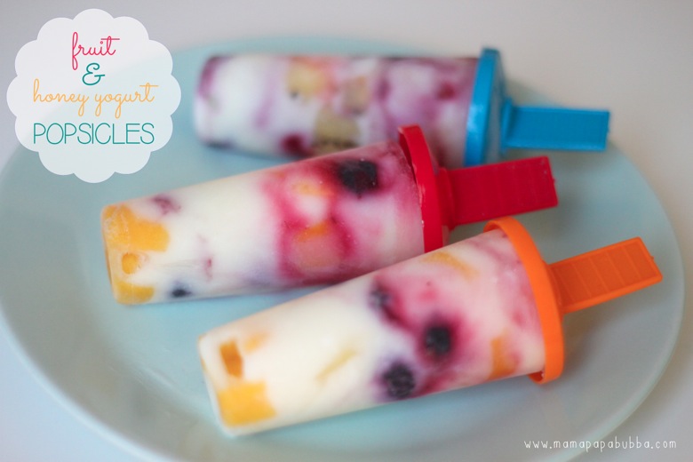 Healthy Fruit and Honey Yogurt Popsicles Mama.Papa.Bubba.