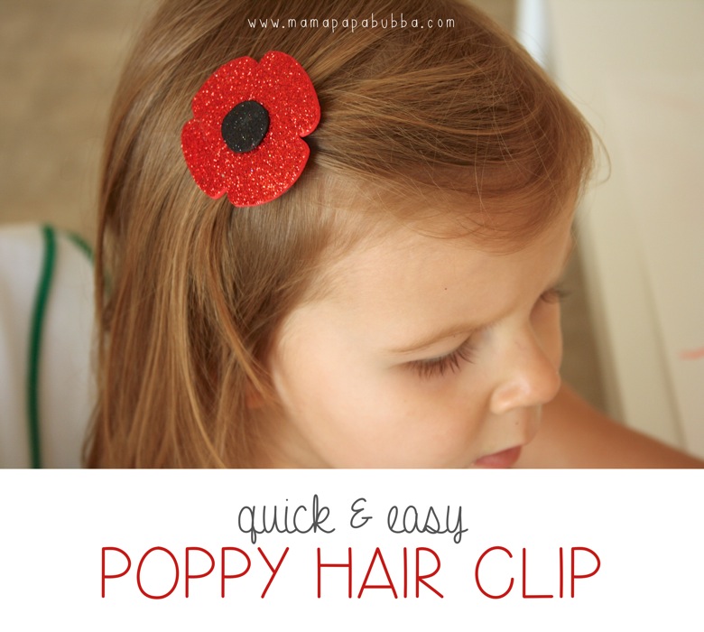 {Quick & Easy} Poppy Hair Clip Mama.Papa.Bubba.