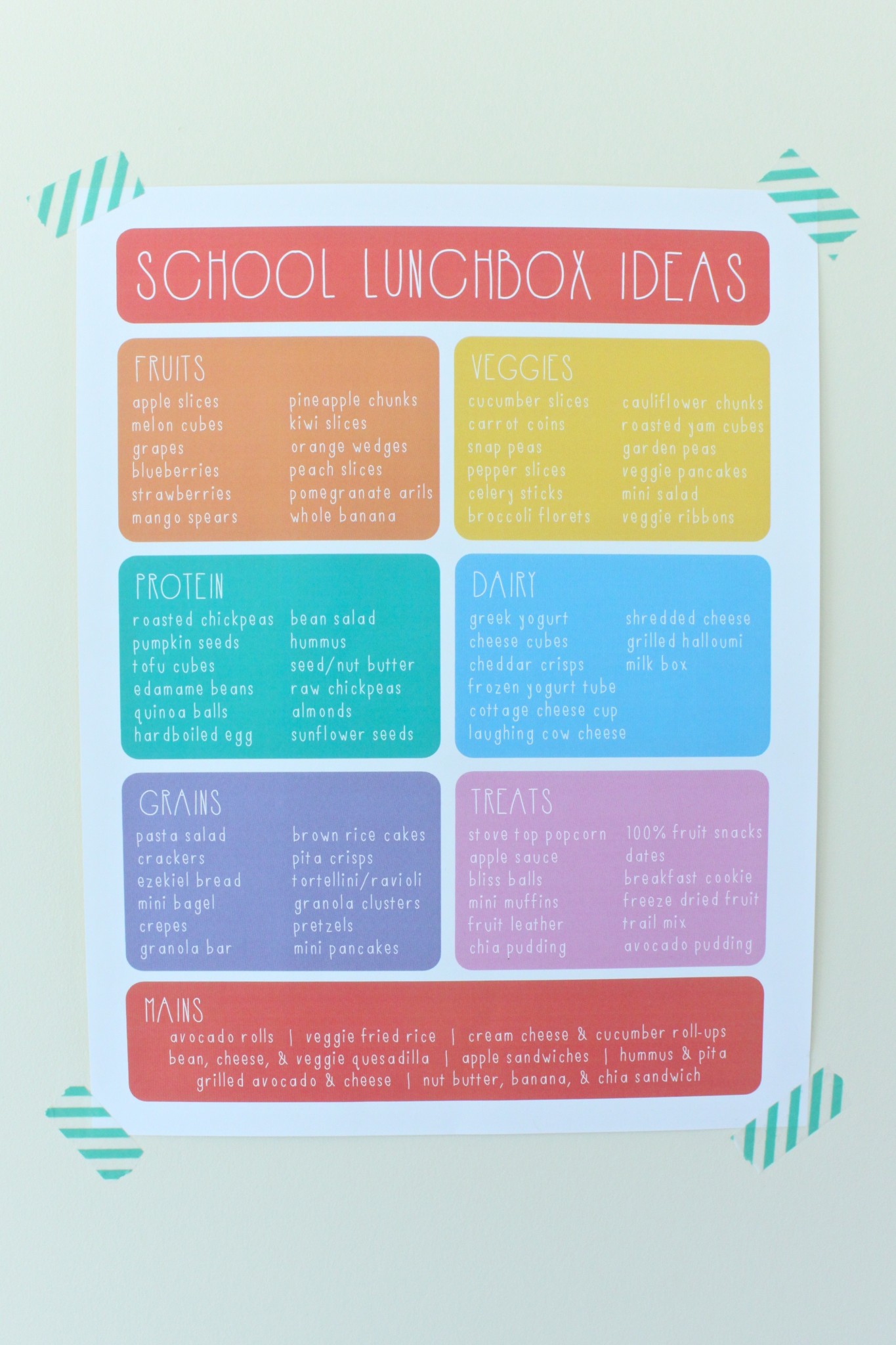 School Lunch Ideas Printable Mama Papa Bubba  School Lunch Ideas Printable Mama Papa Bubba