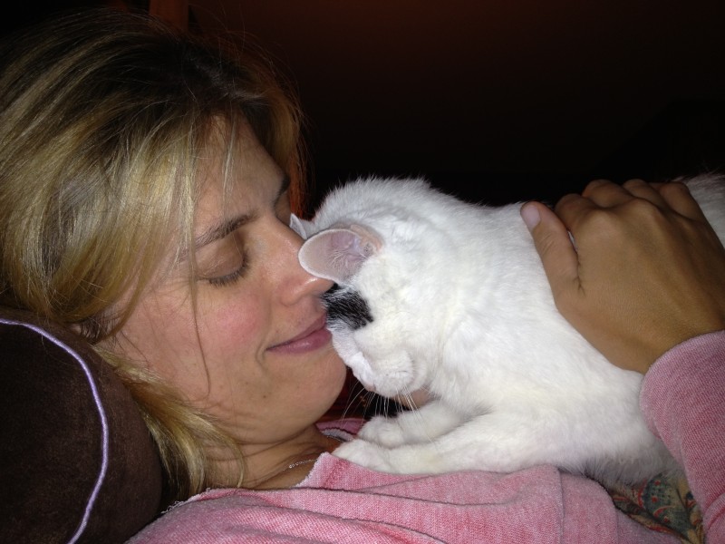 My sweet sweet Ivan. He lived to be 20 years old. And slept on my chest everynight.