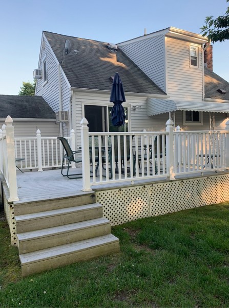 We have many family parties in our backyard!