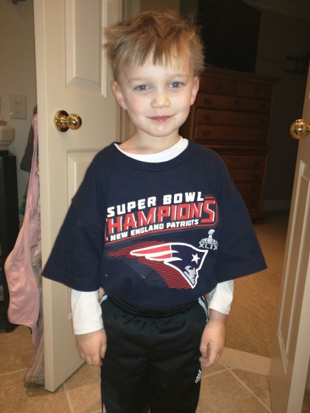 Alex likes patriots to tease daddy!